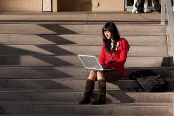 Student on Steps, U of Denver.jpg Student on Steps, U of Denver.jpg